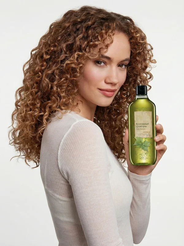 AI-генерация — модель с шампунем